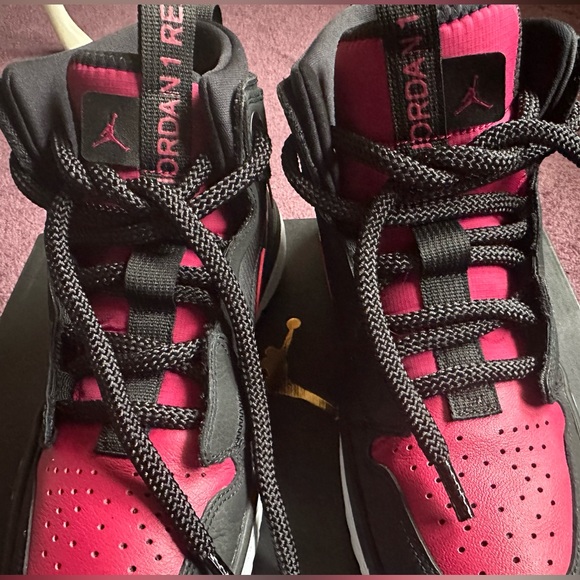 Air Jordan 1 High React Black Noble Red; men’s 8.5 - Picture 9 of 14